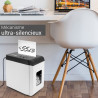Destructeur de documents coupe croisée 5 Feuilles bac tiroir 8 litres