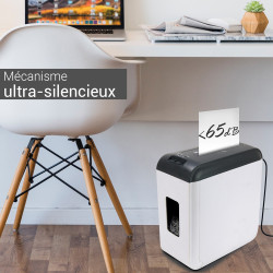 Destructeur de documents coupe croisée 10 Feuilles bac tiroir 15L