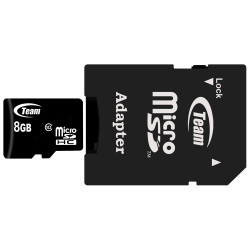 Carte mémoire microSDHC 8 Go Class10 avec adaptateur Team Group