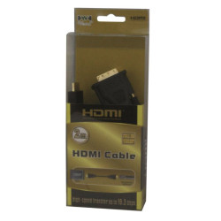 Cordon HDMI / DVI M/M connecteurs Or 3.00m