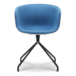 Siège ''ADANA FIXE'' coque Blanche tissu Bleu 