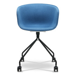 Siège  ADANA  coque Blanche tissu Bleu 