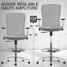 Siége Fauteuil de bureau Assis-Debout  SOKOR  Pieds fixes - Gris