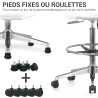 Siége Fauteuil de bureau Assis-Debout  SOKOR  Pieds fixes - Gris