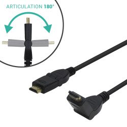 Cordon HDMI High Speed with Eth 1.4 A/A connecteurs Or articul 1.50m