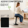 Tabouret de bureau dynamique  SCORPI  noir