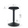Tabouret de bureau dynamique  SCORPI  noir