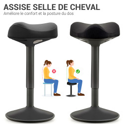 Tabouret de bureau dynamique  DORIN  noir