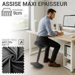 Tabouret de bureau dynamique  DORIN  noir