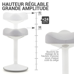 Tabouret de bureau dynamique  DORIN  blanc