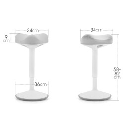 Tabouret de bureau dynamique  DORIN  blanc