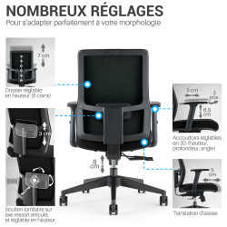 Fauteuil de Bureau  KIROS  Sans Appui tete
