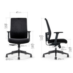 Fauteuil de Bureau  KIROS  Sans Appui tete