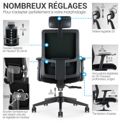 Fauteuil de bureau   NENBUS  Appui tete