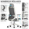 Fauteuil de bureau   KIRANA  Gris clair
