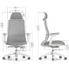 Fauteuil de bureau   KIRANA  Gris clair