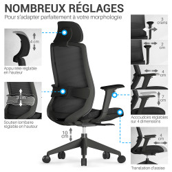 Fauteuil de bureau   GAMONT  Noir