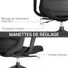 Fauteuil de bureau   GAMONT  Noir