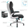Fauteuil de bureau pied chrome  JUPITER 