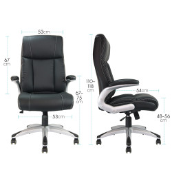 Fauteuil de bureau pied chrome  JUPITER 
