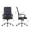 Fauteuil de bureau pied chrome  ARGOS 