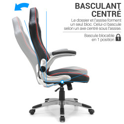 Fauteuil de bureau pied chrome  CENTAURE 
