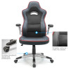 Fauteuil de bureau pied chrome  CENTAURE 