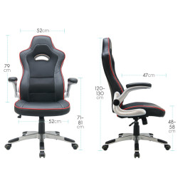 Fauteuil de bureau pied chrome  CENTAURE 