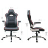 Fauteuil de bureau pied chrome  CENTAURE 