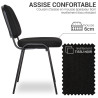 Siège tissu noir démonté