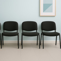 Siège tissu noir monté