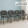 Siège tissu gris démonté