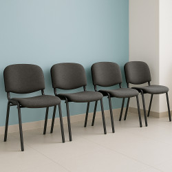 Siège tissu gris monté