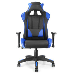 Fauteuil de bureau baquet RACING noir et bleu