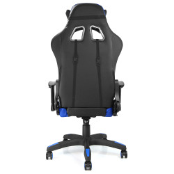 Fauteuil de bureau baquet RACING noir et bleu
