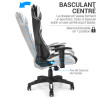 Fauteuil de bureau baquet RACING noir et blanc