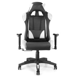 Fauteuil de bureau baquet RACING noir et blanc