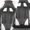 Fauteuil de bureau baquet RACING noir et blanc