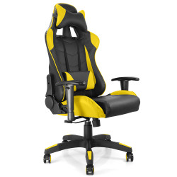 Fauteuil de bureau baquet RACING noir et jaune