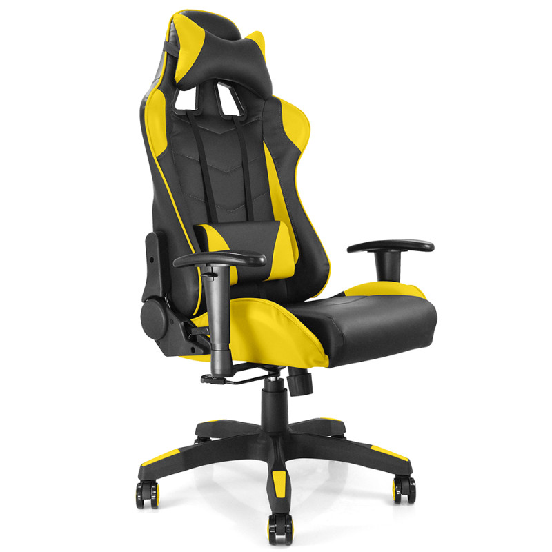 Fauteuil de bureau baquet RACING noir et jaune