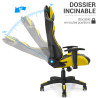 Fauteuil de bureau baquet RACING noir et jaune