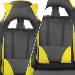 Fauteuil de bureau baquet RACING noir et jaune