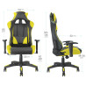 Fauteuil de bureau baquet RACING noir et jaune