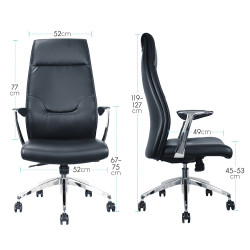 Fauteuil de bureau noir  TAURI 
