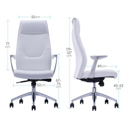Fauteuil de bureau blanc  TAURI 