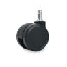 Roulette universelle noire grand diam. pour fauteuil bureau 11/60mm