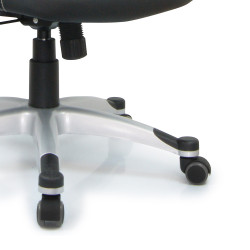 Jeu 5 roulettes universelles noir/gris sol dur pour fauteuil 11/50mm