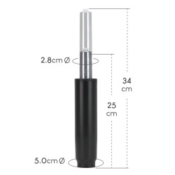 Vérin universel pour fauteuil de bureau course 100 mm noir Ø 50/28mm