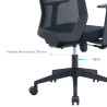 Vérin universel pour fauteuil de bureau course 100 mm noir Ø 50/28mm