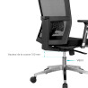 Vérin pour fauteuil de bureau course 100 mm chromé Ø 50/28mm